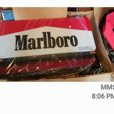 NEW 1990's Marlboro Advertising Sign with Scrolling Message Display 