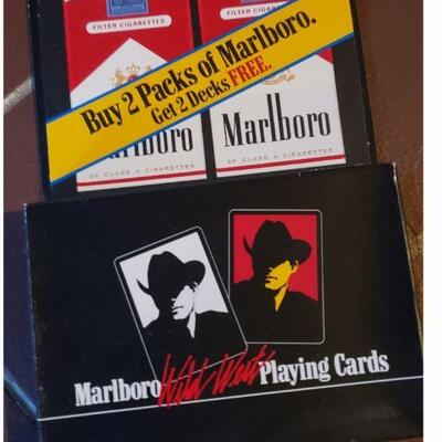 Vintage Marlboro Man Silhouette Playing Cards- Quantity 11