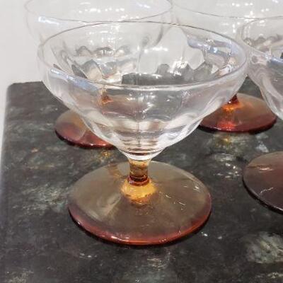 Glass Cups with Brown Bottoms