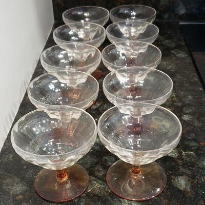 Glass Cups with Brown Bottoms
