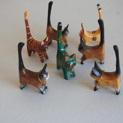 Carved Christmas Kittys & Resin Bears