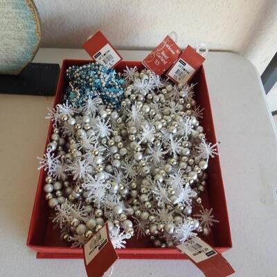 Snow man, garland & huge bag of Holiday boxes