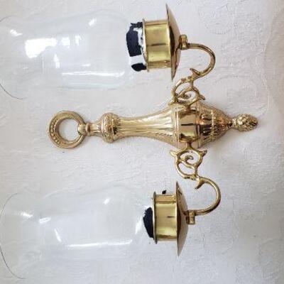 2 Gold Wall Candelabras
