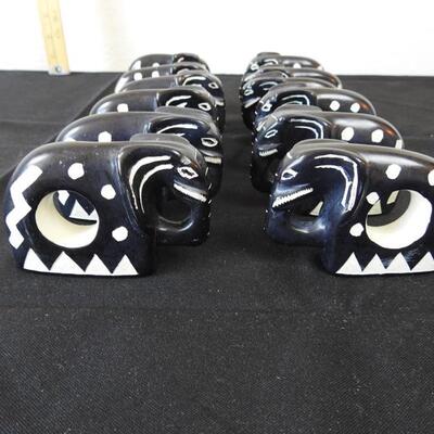 Carved Soapstone Napkin Rings