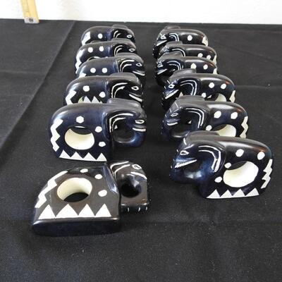 Carved Soapstone Napkin Rings