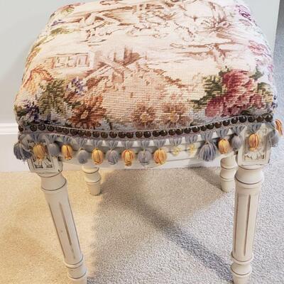 Victorian Stool, 18.5 H X 15W