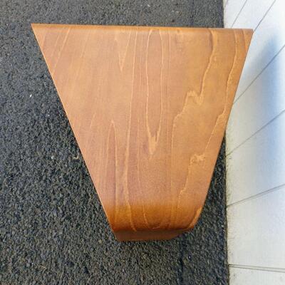 Lot #8 Triangular Single Piece Bent Wood End Table Danish 