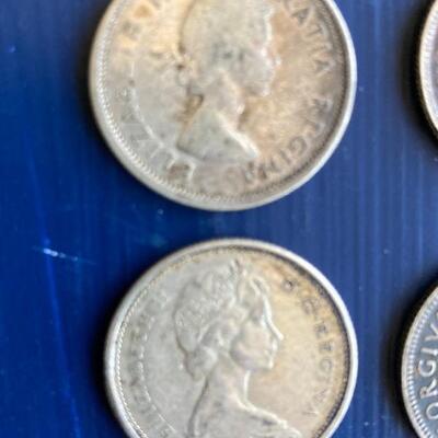 Lot of 4 Silver Canadian Quarters