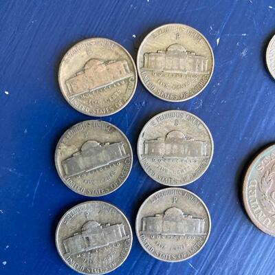 14 piece Vintage US Coin Collection with 1837 Large Cent, 1939 Mercury Dime and 1964 AU Quarters and Dimes 