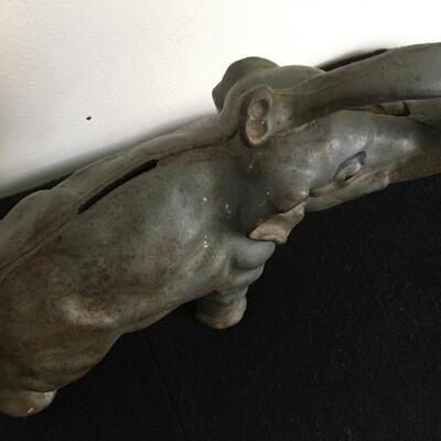 Vintage Cast Iron Elephant Coin Bank with Original Paint 8â€
