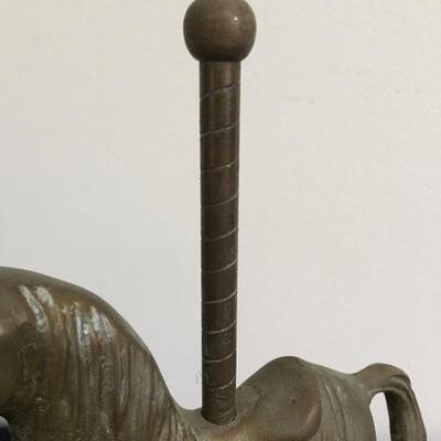 Vintage Brass Carousel Statue 8â€h
