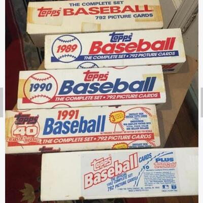 TOPPS 1988-1992 Complete Sets Unopened 3700+ Baseball Cards.