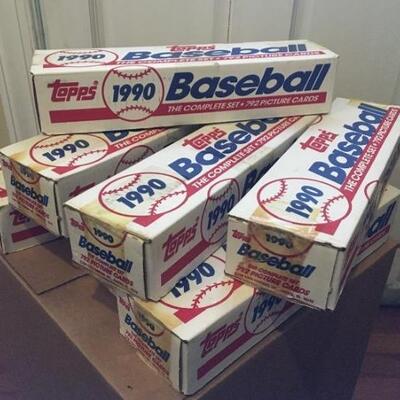 Lot of TOPPS 1989-1990 with 12 Complete Sets Unopened 9000+ Baseball Cards