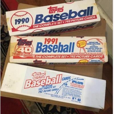 TOPPS 1990-1992 Complete Sets Unopened 2000+ Baseball Cards