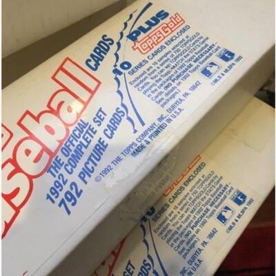 TOPPS 1992 Lot of 6 Complete Sets Unopened 4200+ Baseball Cards