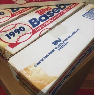 TOPPS 1990 Lot of 7 Complete Sets Unopened 5000+ Baseball Cards