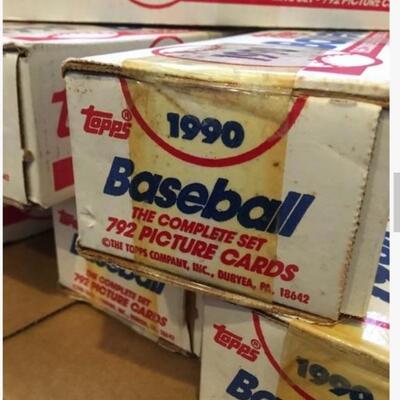 TOPPS 1990 Lot of 7 Complete Sets Unopened 5000+ Baseball Cards