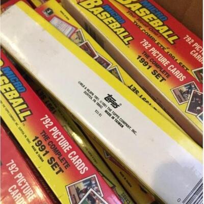 1991 TOPPS Micro Picture Card Lot of 18 Baseball Sets.