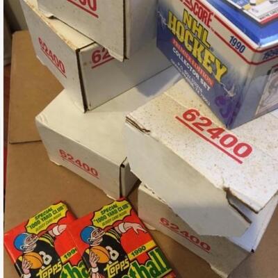 1990 Power Edition Lot with 5 Complete Sets Unopened SCORE Hockey Cards