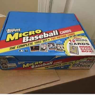 1992 TOPPS Micro Picture Card Case Lot of 12 Baseball Sets