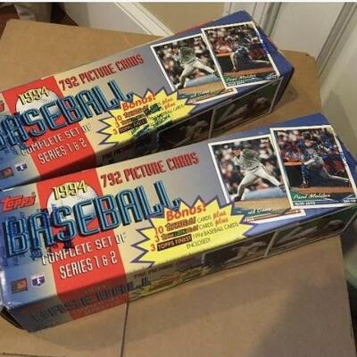 Pair of TOPPS 1994 Series 1 & 2 Complete Sets Unopened 1500+ Baseball Cards