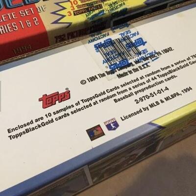 Pair of TOPPS 1994 Series 1 & 2 Complete Sets Unopened 1500+ Baseball Cards