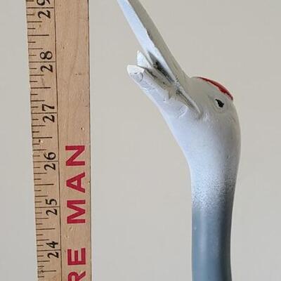 Lot 153: Heavy Metal Garden Art Egrets (Red Crowned Crane)