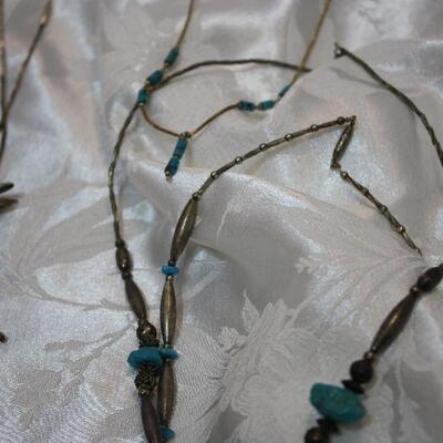 Sterling, liquid silver & Heishi necklaces 