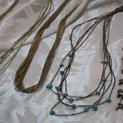 Sterling, liquid silver & Heishi necklaces 
