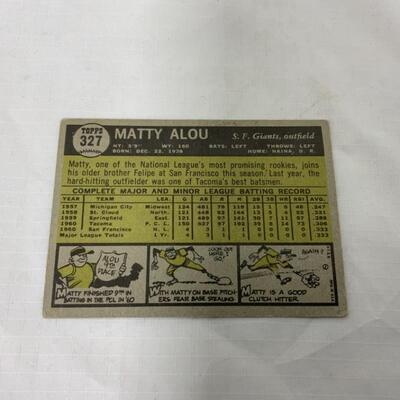 -12- ALOU | 1961 TOPPS Card #327 | Rookie Card | Giants