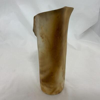 -16- Artist Signed | Sculpted Fave Vase | Lund 1990