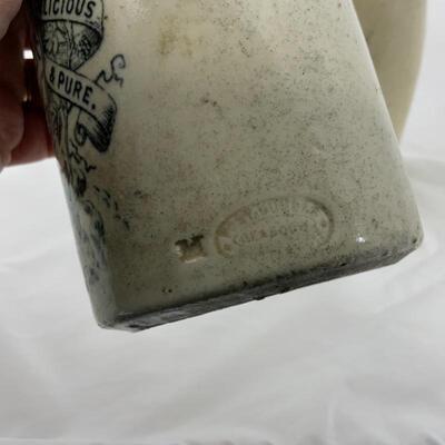 -24- VINTAGE | Old Jug Lager | Two Stoneware Bottles 