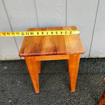 Lot #13 Two Small (Tiny) Solid Wood Side Tables