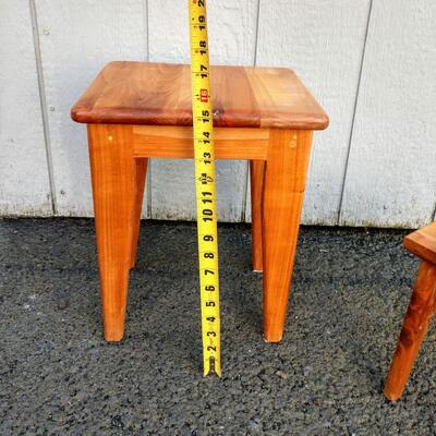 Lot #13 Two Small (Tiny) Solid Wood Side Tables