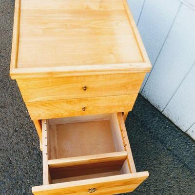 Lot #15 Solid Wood Office Cabinet w/ File Drawer