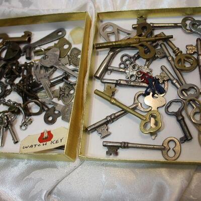 Vintage keys - skeleton, clock, cabinet, watch, VW