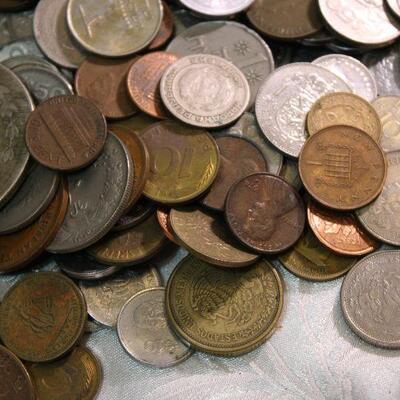 Lot 2 mixed vintage foreign coins 