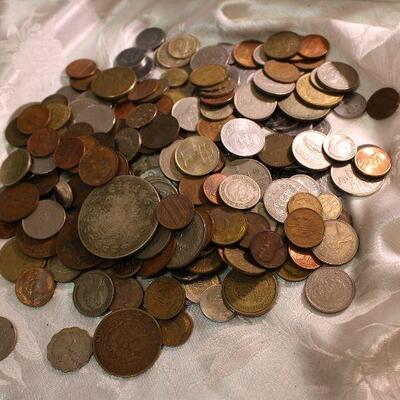 Lot 2 mixed vintage foreign coins 