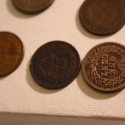 5 Indian Head pennies 