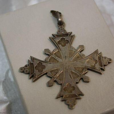 Scandinavian 830 silver cross pendant