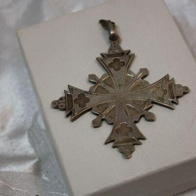 Scandinavian 830 silver cross pendant