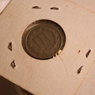 1872 3 Cent piece vintage coin