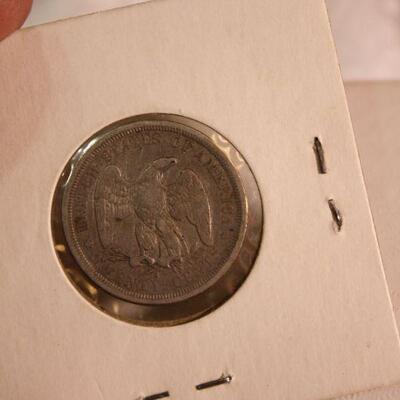 1875 S 20 Cent piece vintage coin