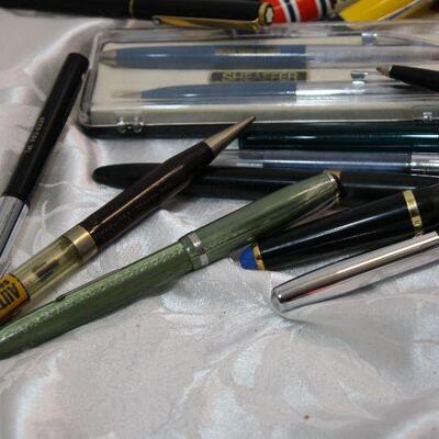 Vintage pen lot, Sheaffer, Estebrook, MontBlanc, advertising, 14k nib