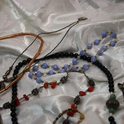 Boho, necklace lot includes Silpada sterling, beads, copper, stones