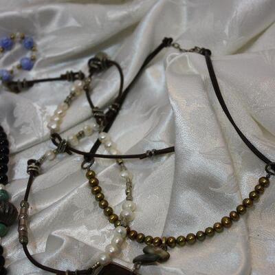 Boho, necklace lot includes Silpada sterling, beads, copper, stones