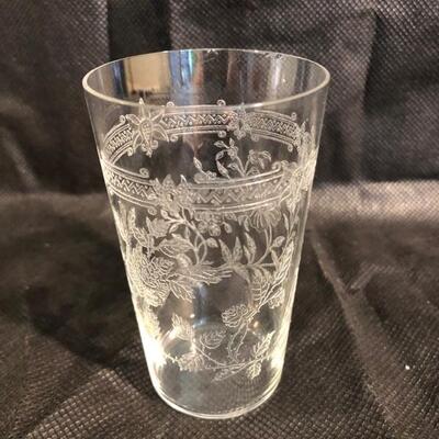 Antique Cut crystal Juice or aperitif glasses