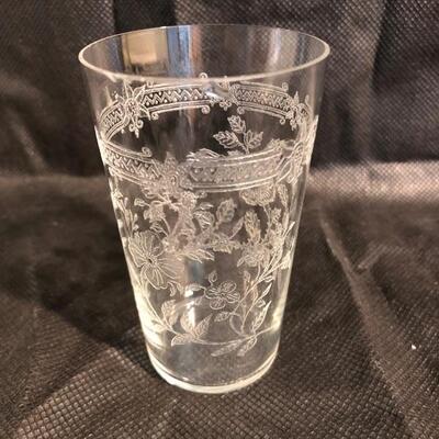 Antique Cut crystal Juice or aperitif glasses