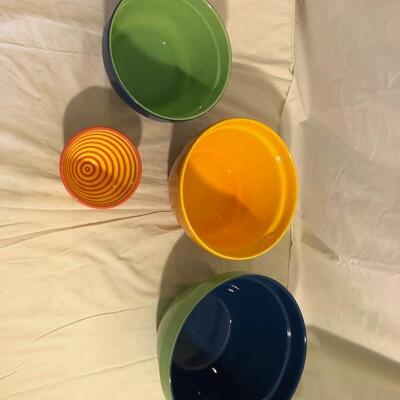 Fiesta colored nesting bowls