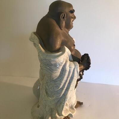 Lot 35: Vintage Signed 11' Laughing Buddha Statue